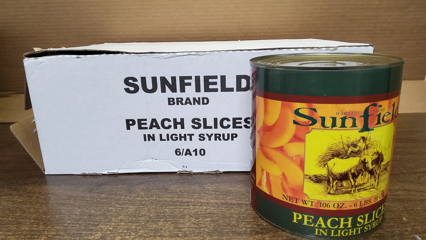 PEACHES SLICED LIGHT SYRUP 6/10