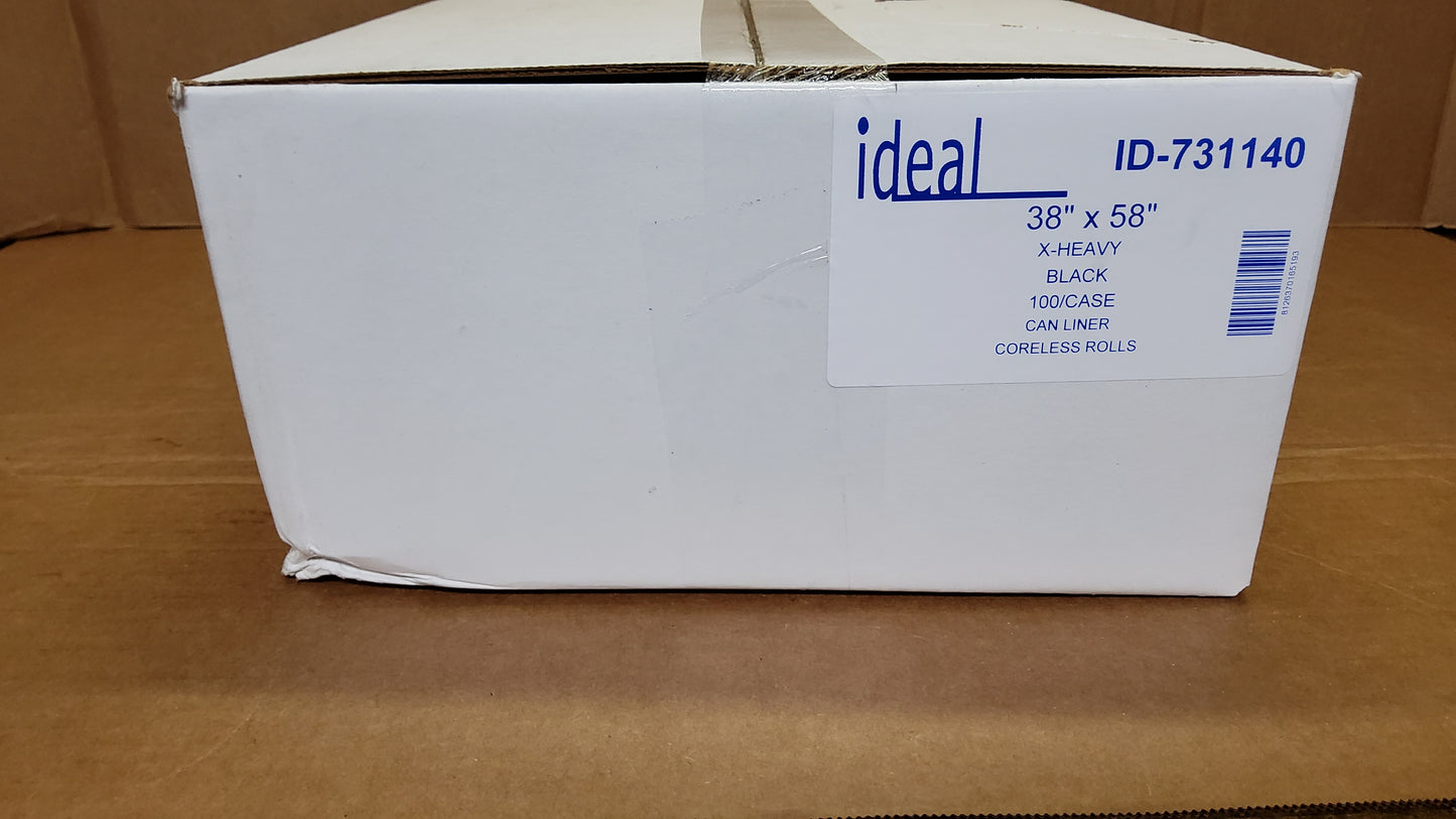 CAN  BLACK LINER 38X58 1.3 MIL 100CT 210500506