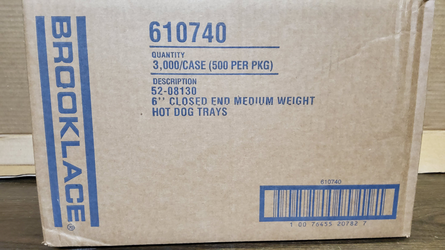 TRAY PAPER HOT DOG 6" 6/500ct