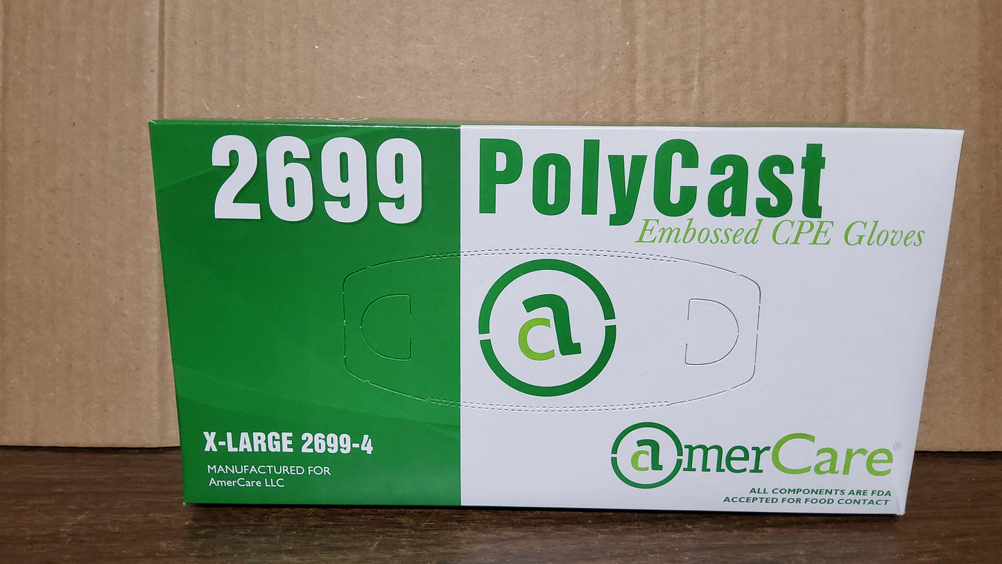 X-LARGE POLY GLOVE (Case - 10/100ct)