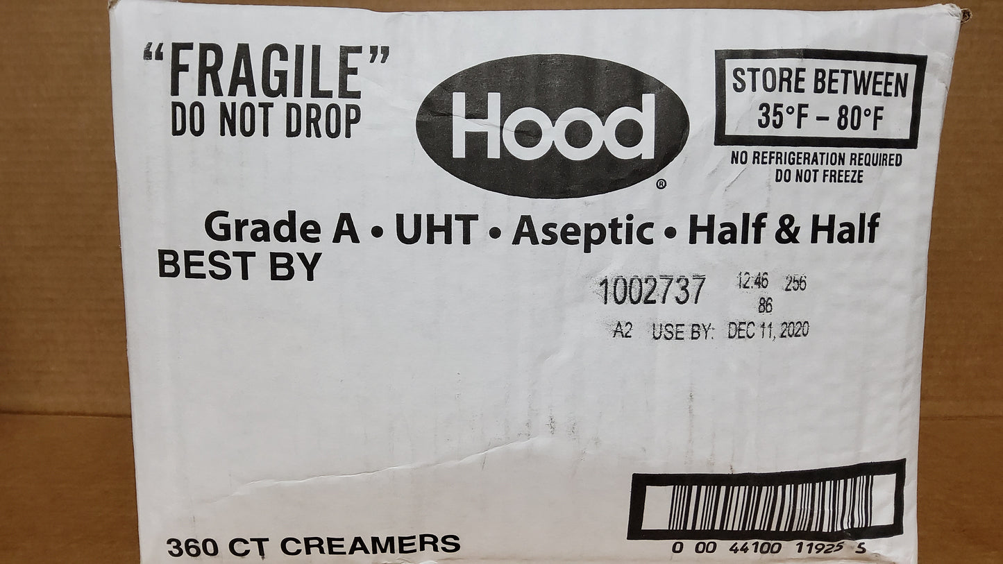 INDV LIQUID CREAMERS HALF/HALF 012818