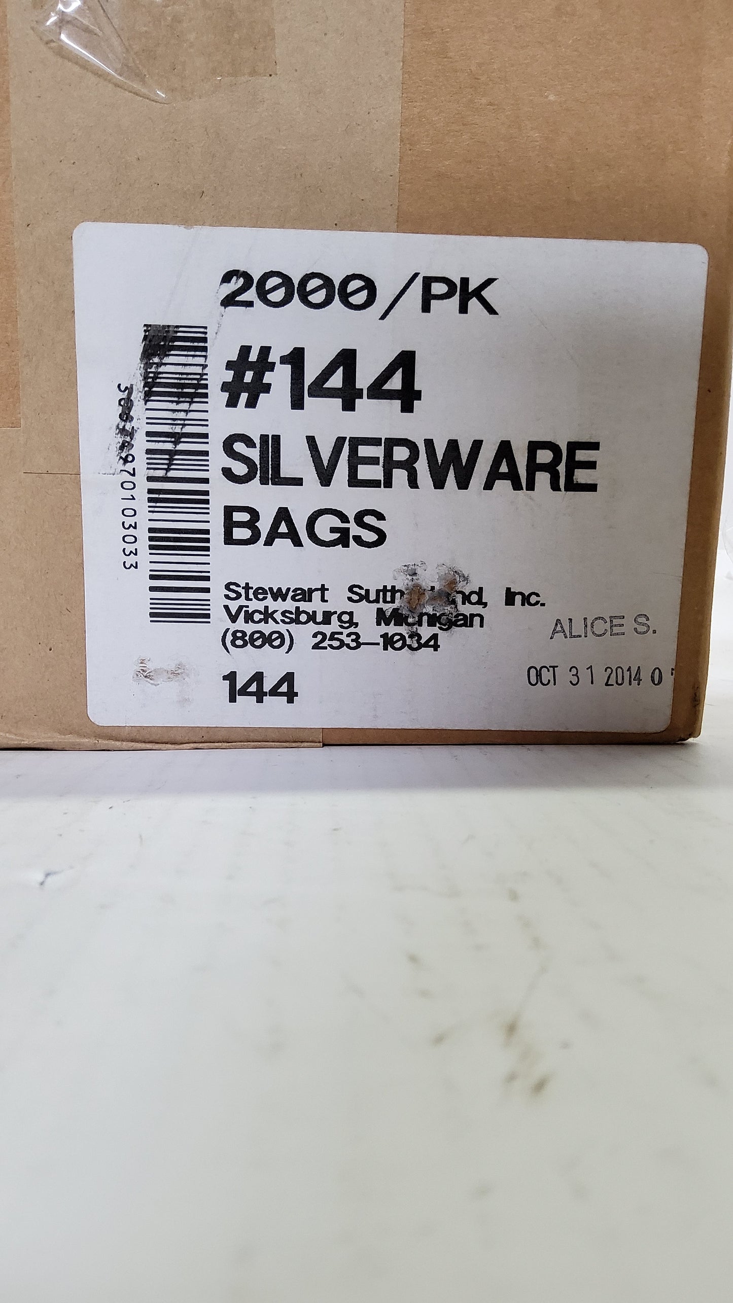 W/ PAPER SILVERWARE BAGS 2000