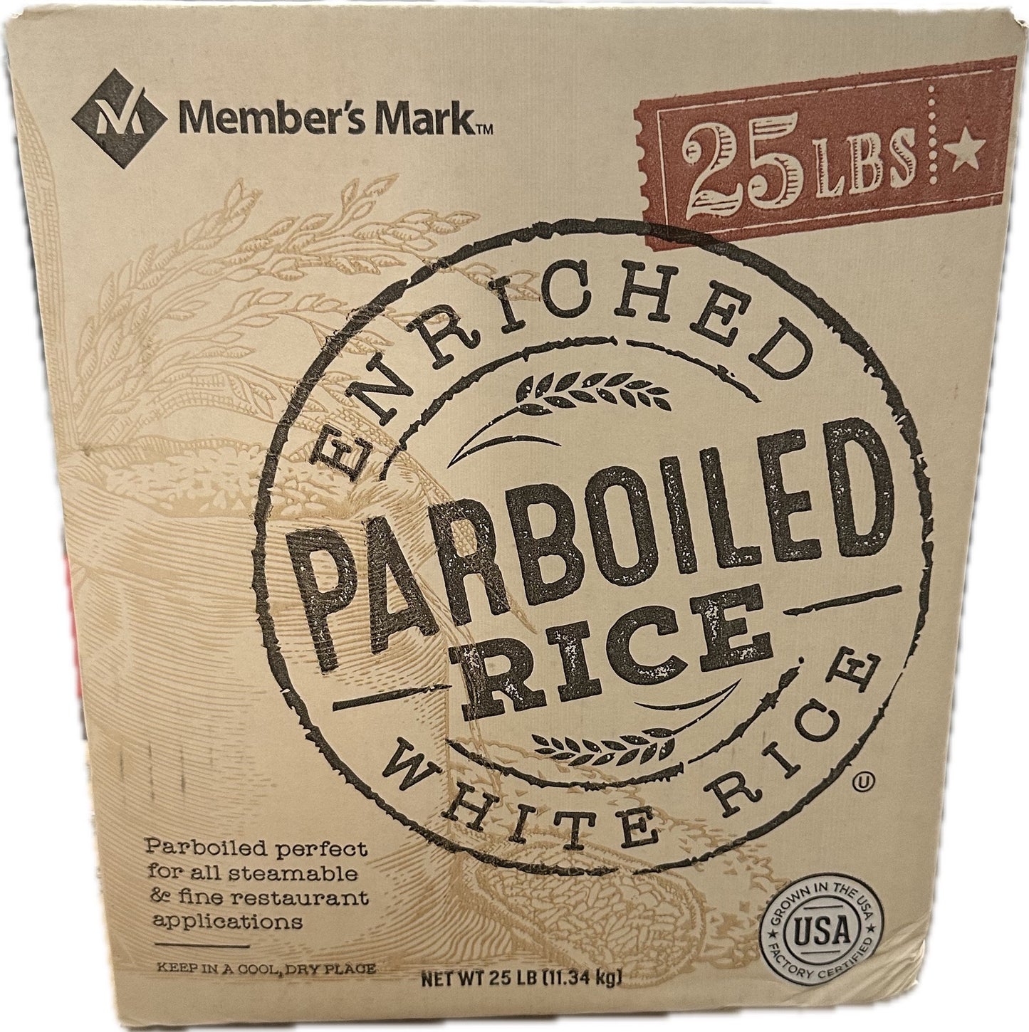 PARBOILED WHITE RICE 25#