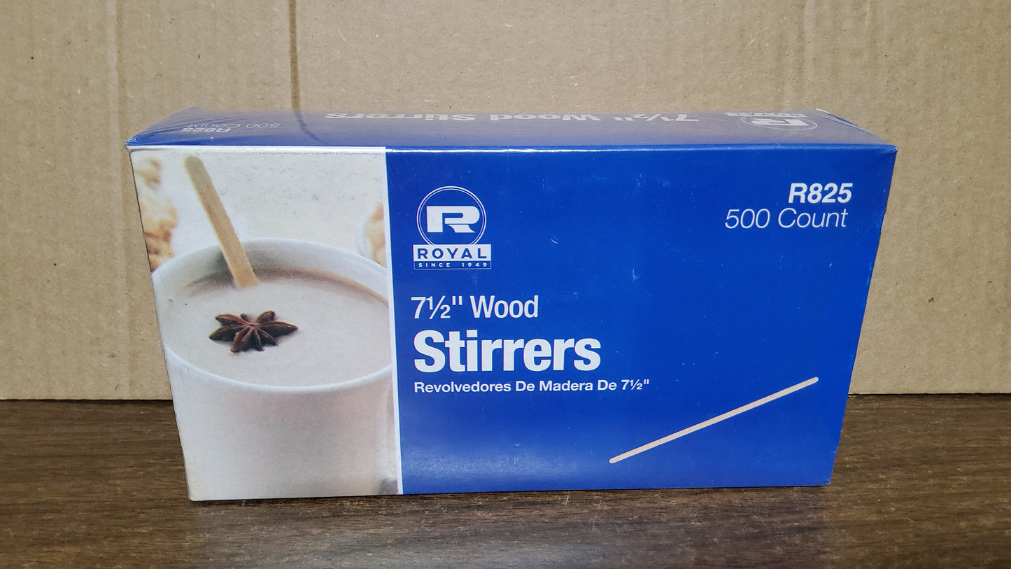 WOODEN STIRRERS 7.5" 500CT