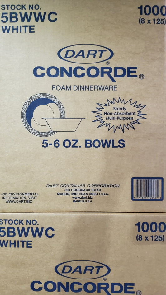 BOWL 5/6oz DART 8/125 CASE 12505250