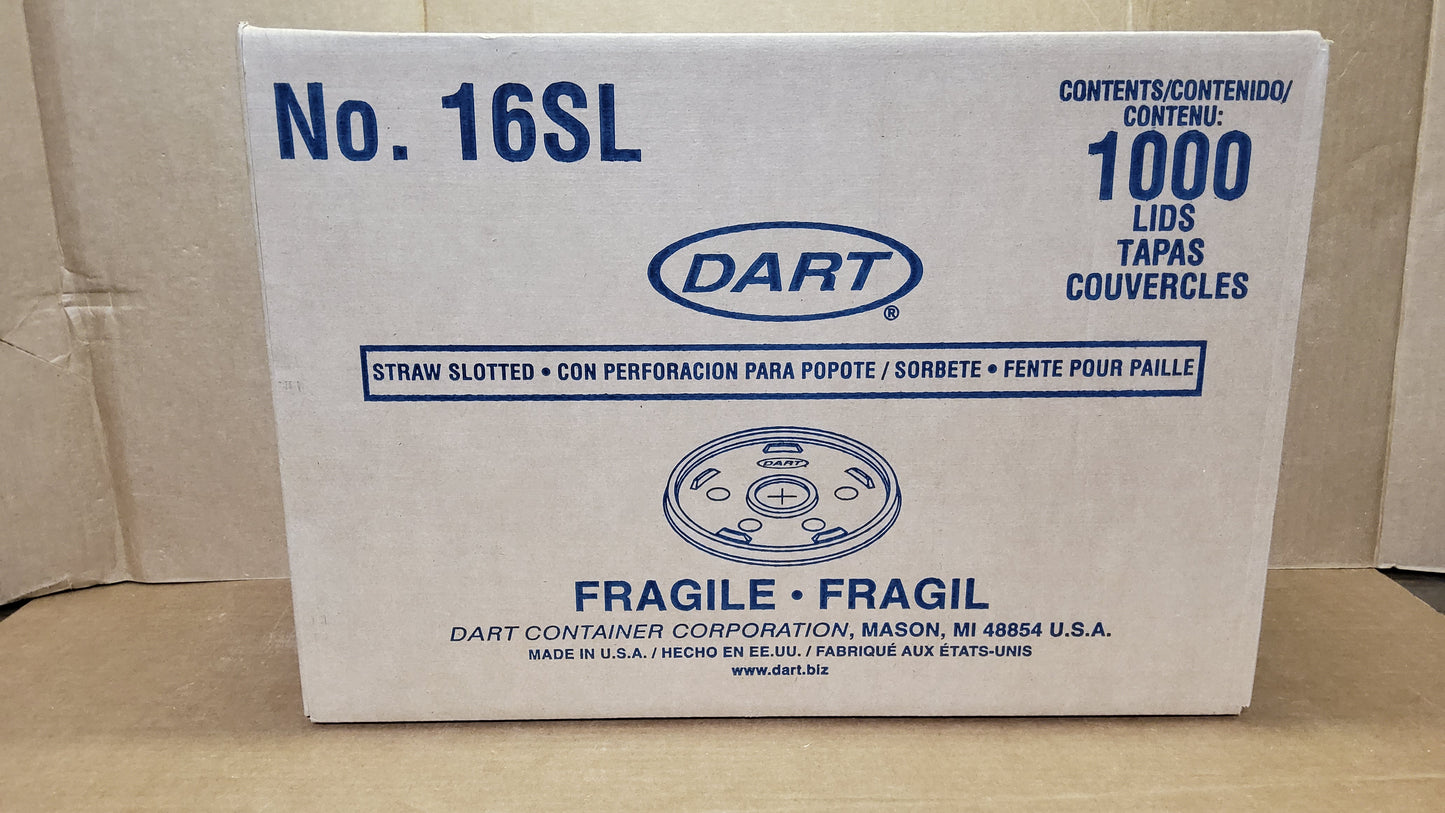LID 16oz STRAW SLOT 16SL DART