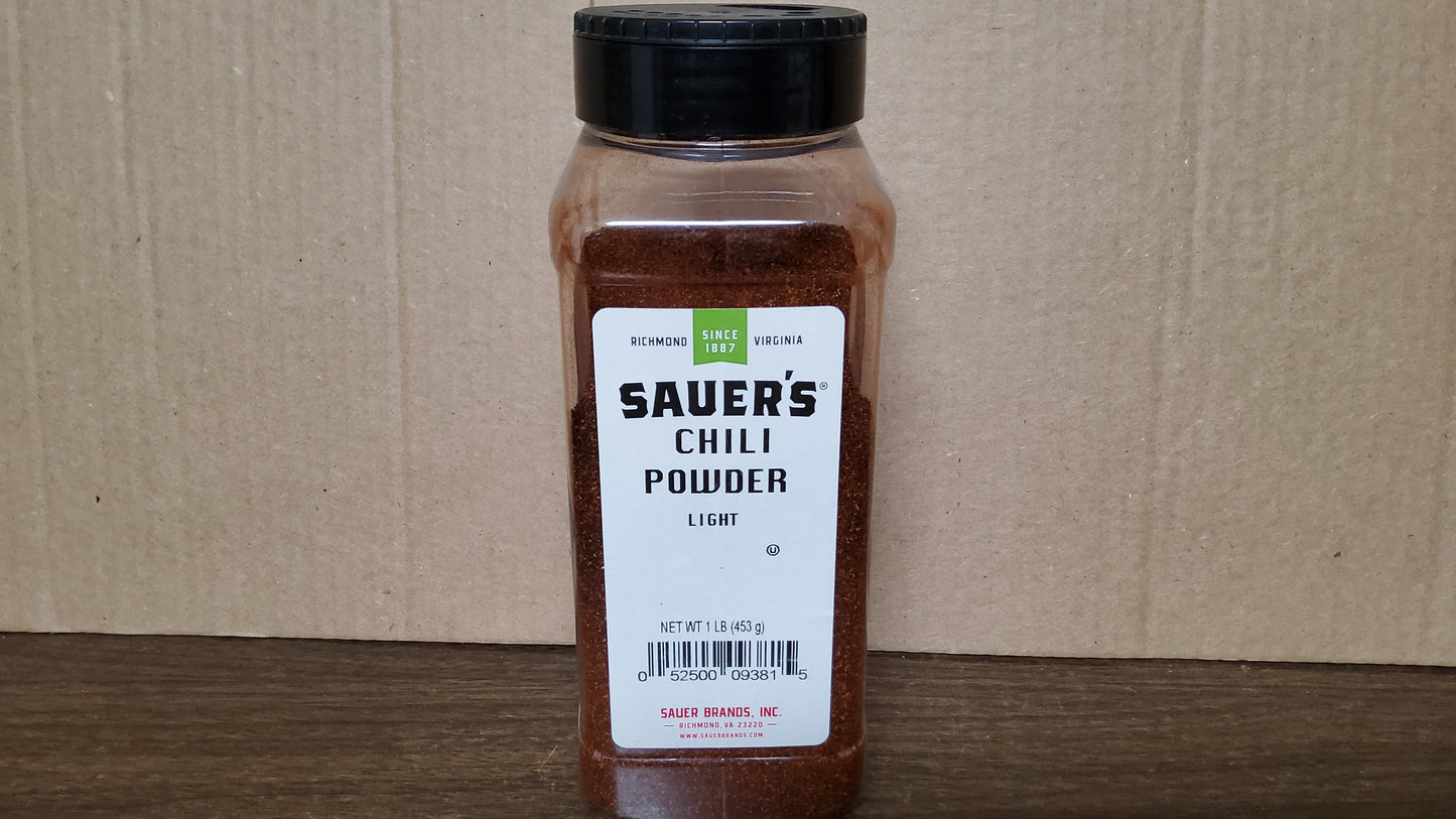 CHILI POWDER  LIGHT  18oz SAUERS