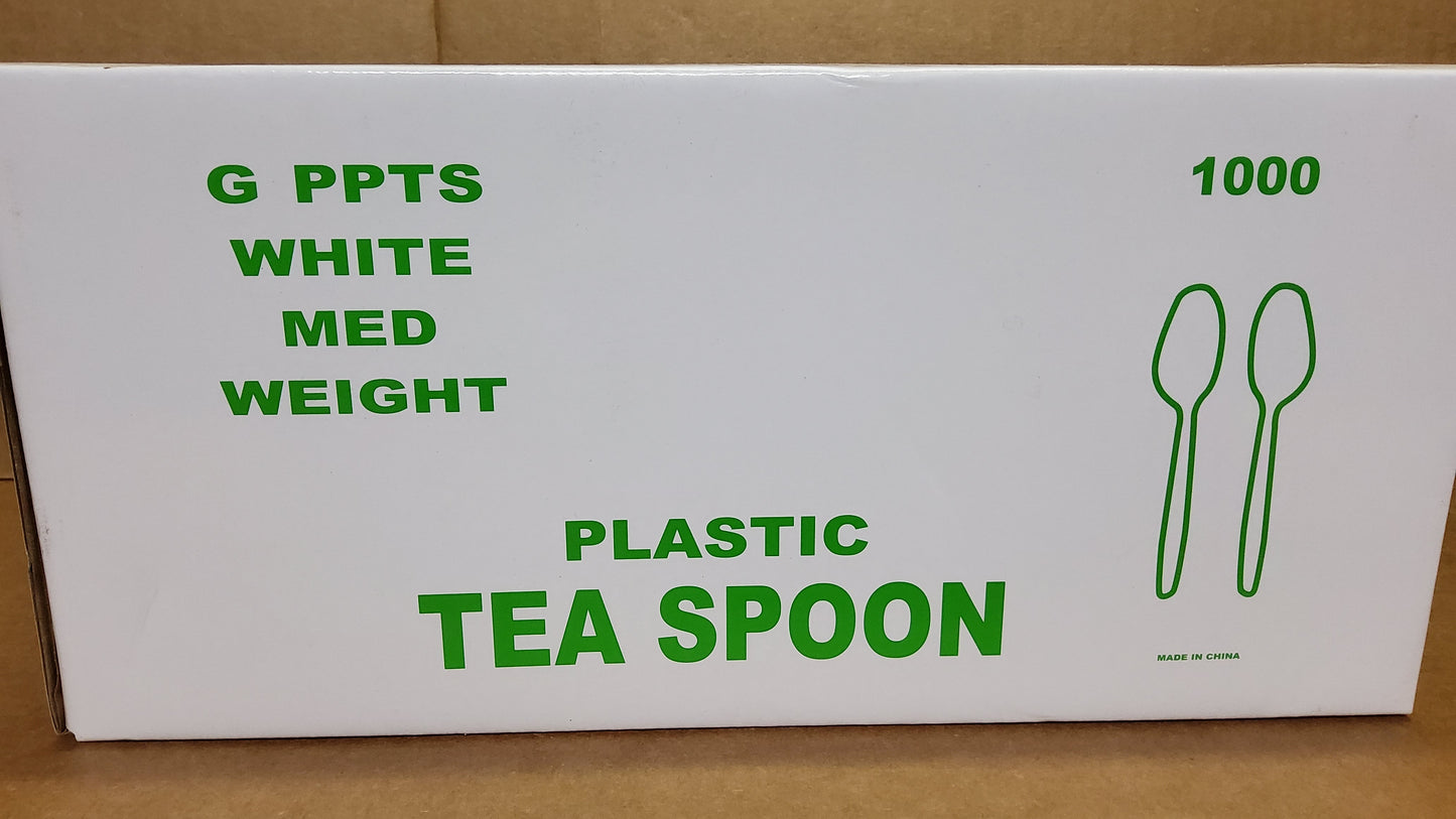 TEA SPOON MED POLYPRO WHITE BULK