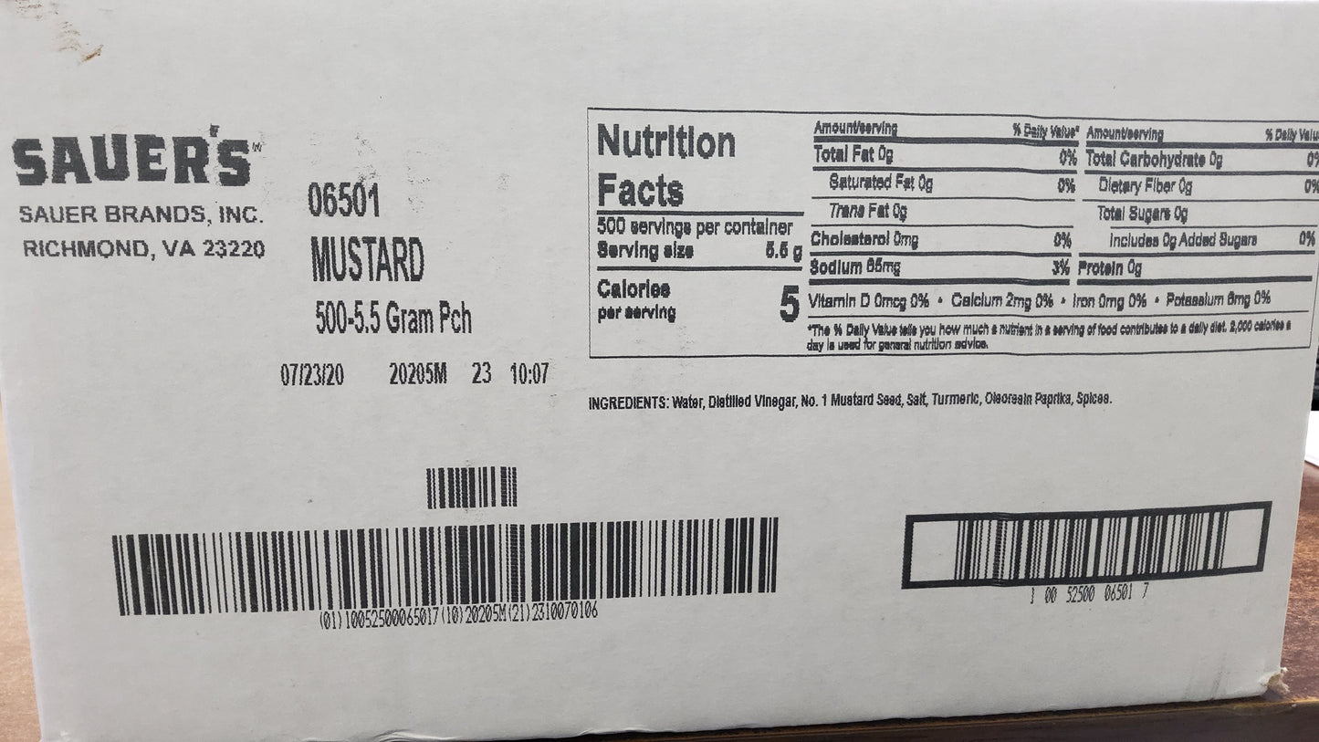 INDV FRENCHS MUSTARD 500CT 5.5G