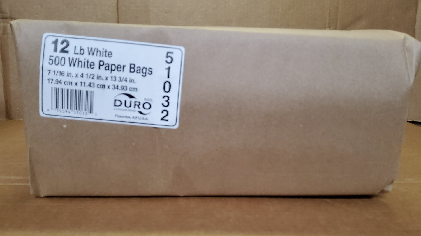 WHITE BAGS - 12LB (500ct)