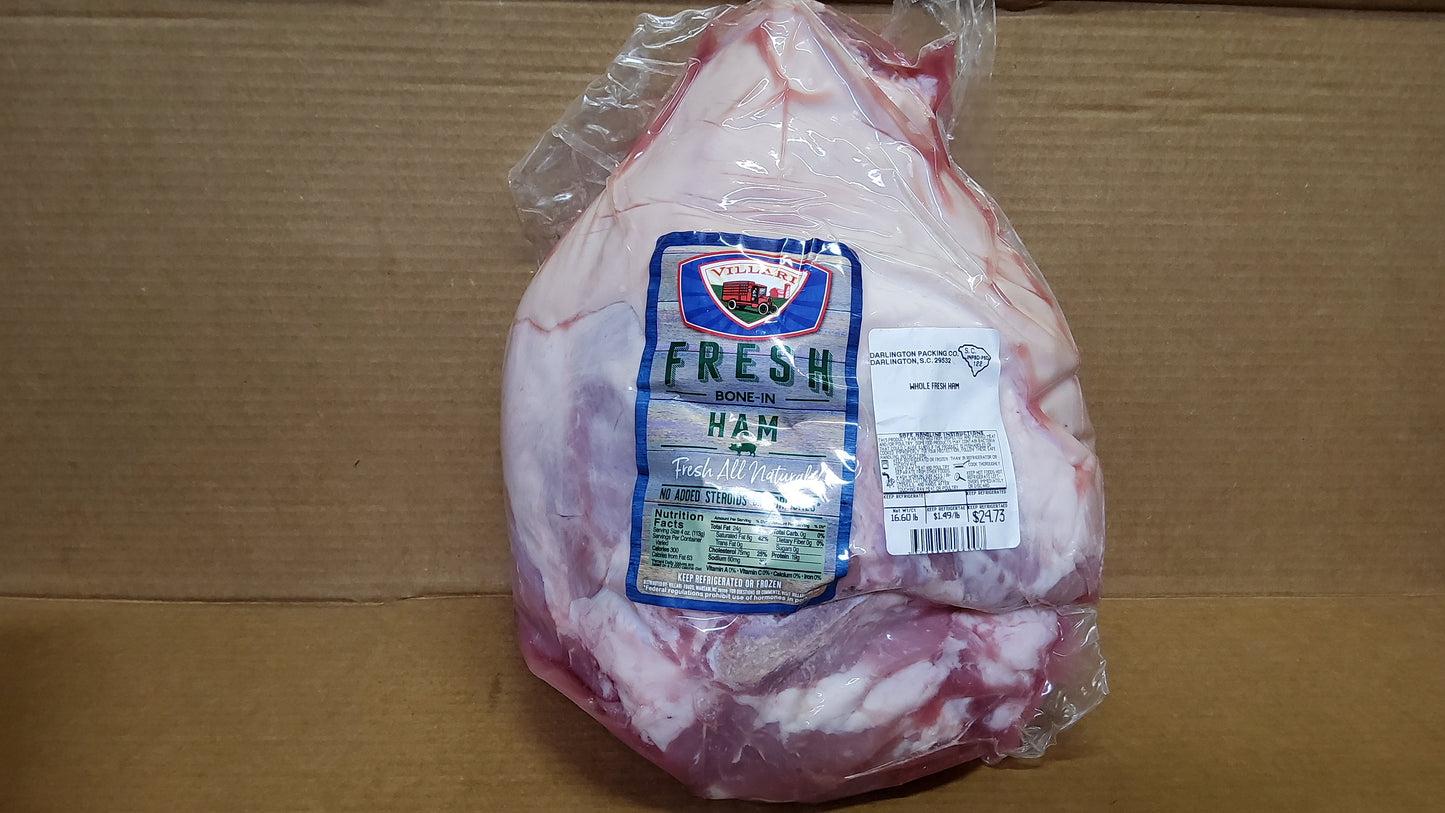 PORK HAM FRESH 17/22# 2PC CASE