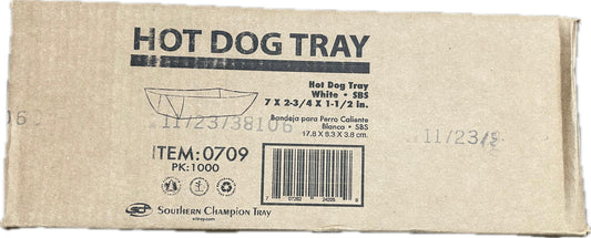 TRAY HOT DOG 6" SBS 4/250ct