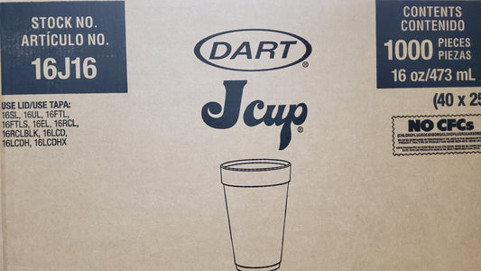 CUP 16OZ DART STYROFOAM 40/25