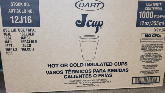 DART STYROFOAM CUP 12oz 40/25