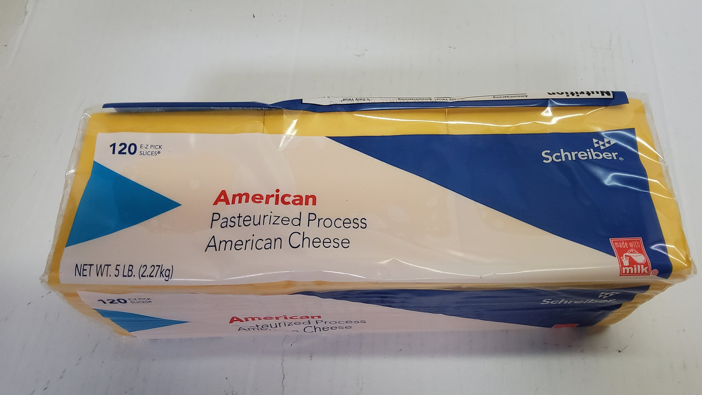 CHEESE SLICED YELLOW REAL 4/5# 120ct