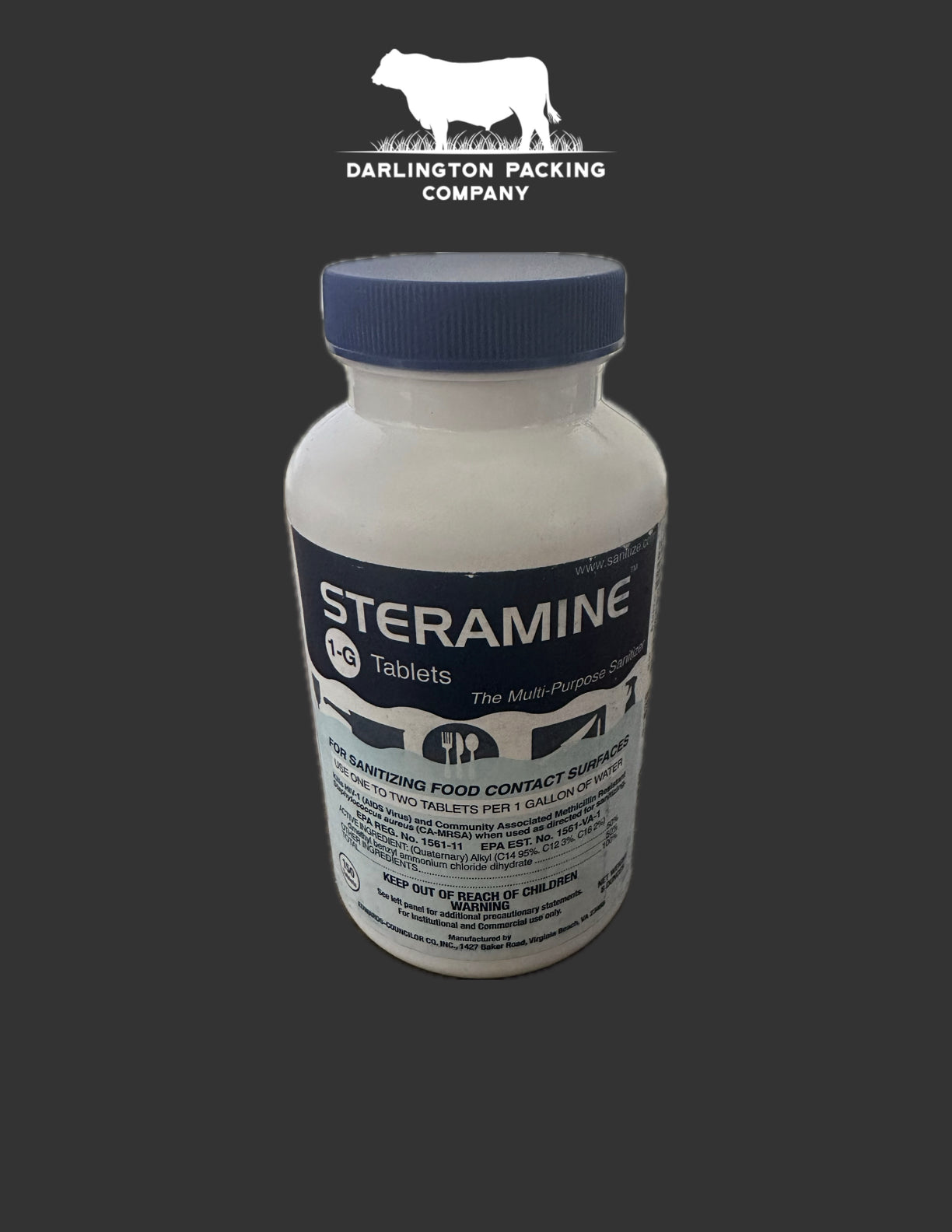 CLEAN 6/150ct STERAMINE TABLETS