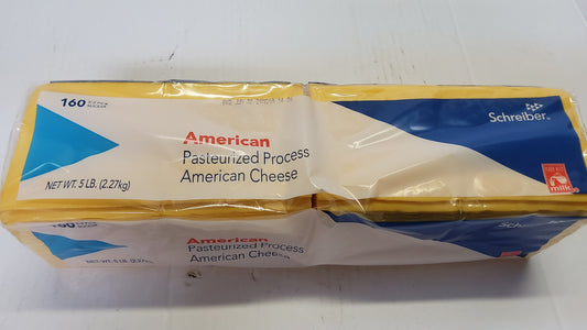 CHEESE  AMERCIAN SLICED  1/ 5# 160ct