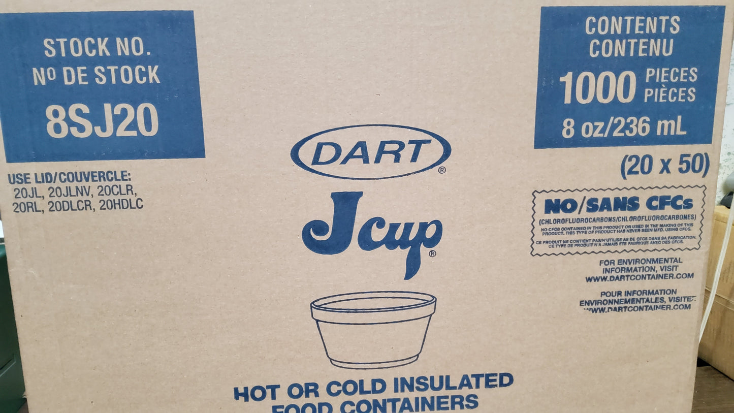 SQUAT CUP 8oz   40/25 8SJ20