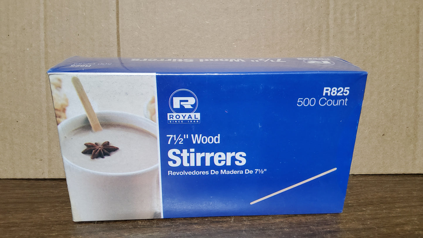 10/500ct WOODEN STIRRER  7.5