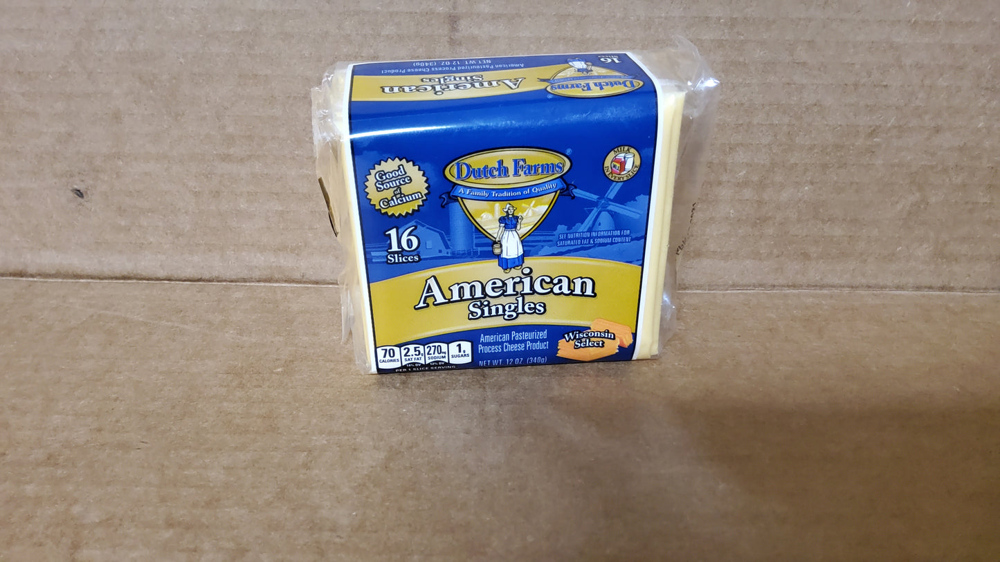 CHEESE AMERICAN SINGLES 12oz