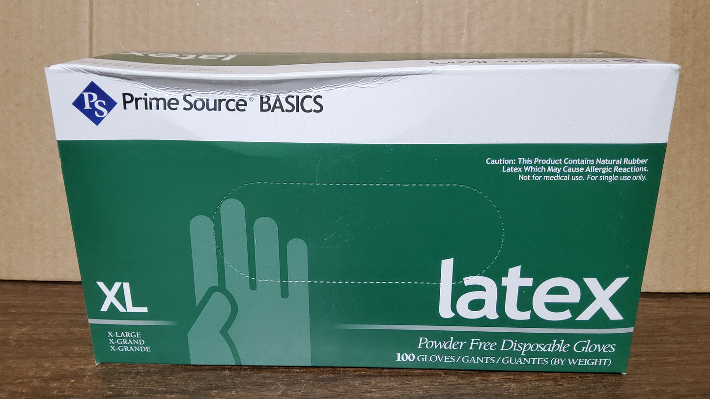 LATEX POWDER FREE GLOVE X-LARGE (Case,10/100ct)