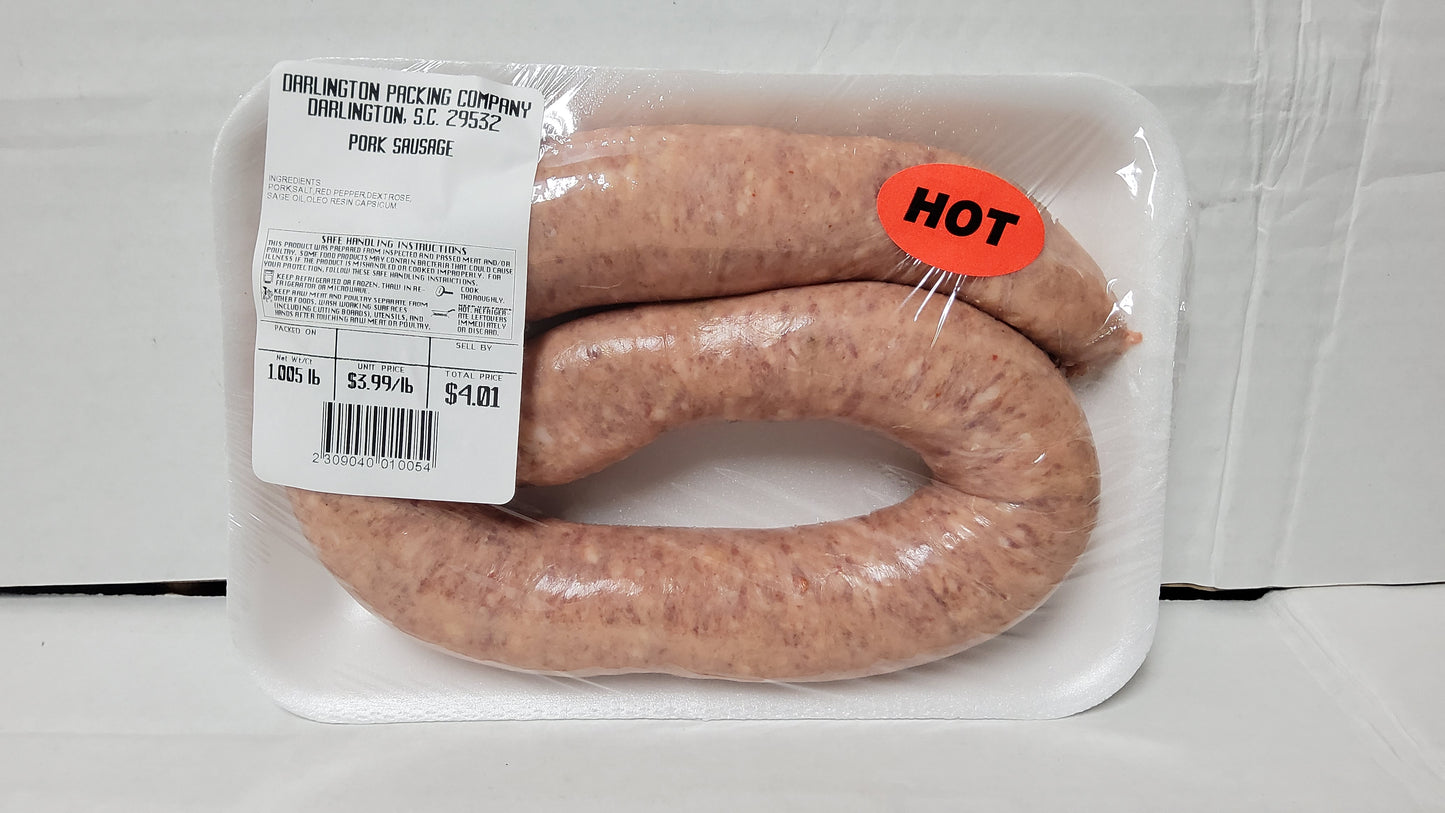 SAUSAGE 1/5#  FRESH STUFF HOT