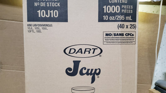 CUP 10OZ DART STYROFOAM 40/25