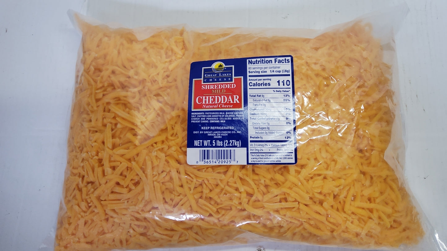 CHEESE MILD SHREDDED 4/5#