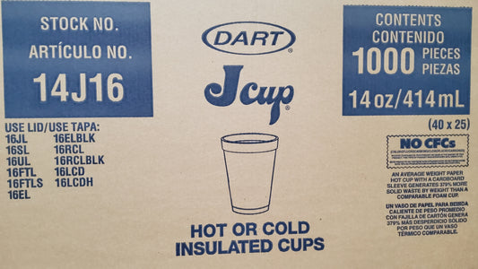 CUP 14OZ DART STYROFOAM 40/25