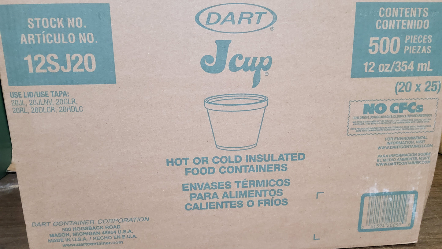 SQUAT CUP  12oz  20/25 12SJ20