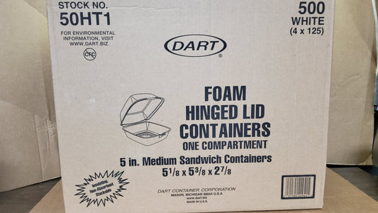 TRAY ECO PAX 5" FOAM HB TRAY 4/125