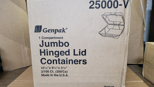 TRAY JUMBO N/S CARRY OUT GEN 25000-V