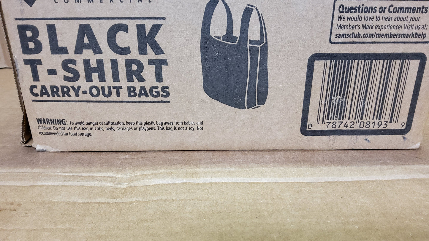 THANKYOU BAG BLACK1/6TH 1000ct