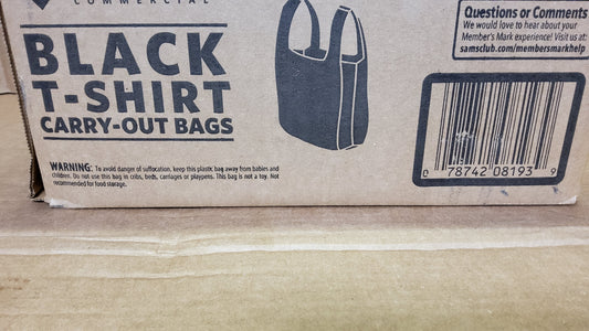 THANKYOU BAG BLACK1/6TH 1000ct