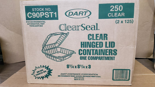 TRAY CLEAR 8X8 N/S CARRY OUT