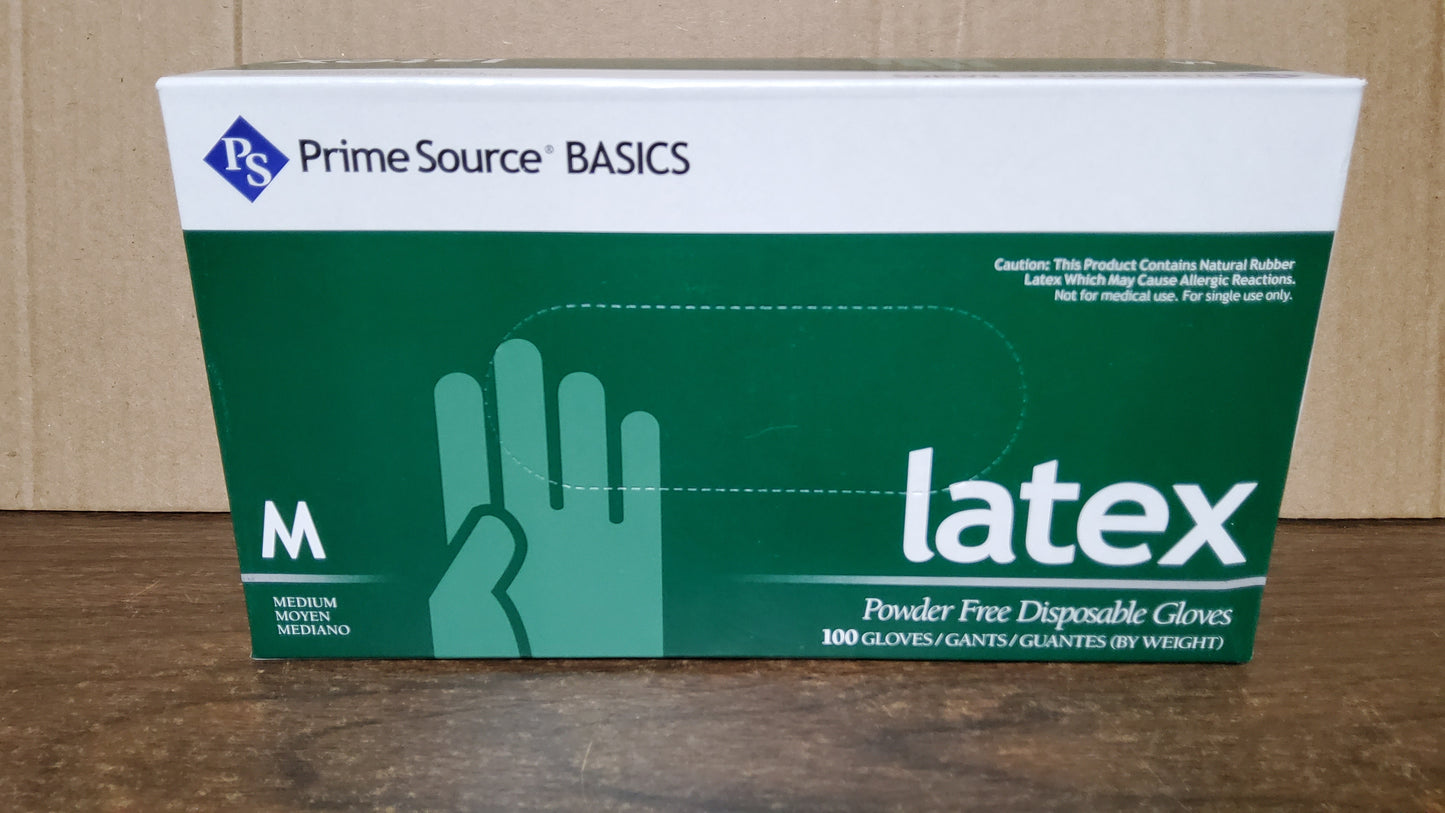 LATEX POWDER FREE GLOVE MEDIUM (Case, 10/100ct)