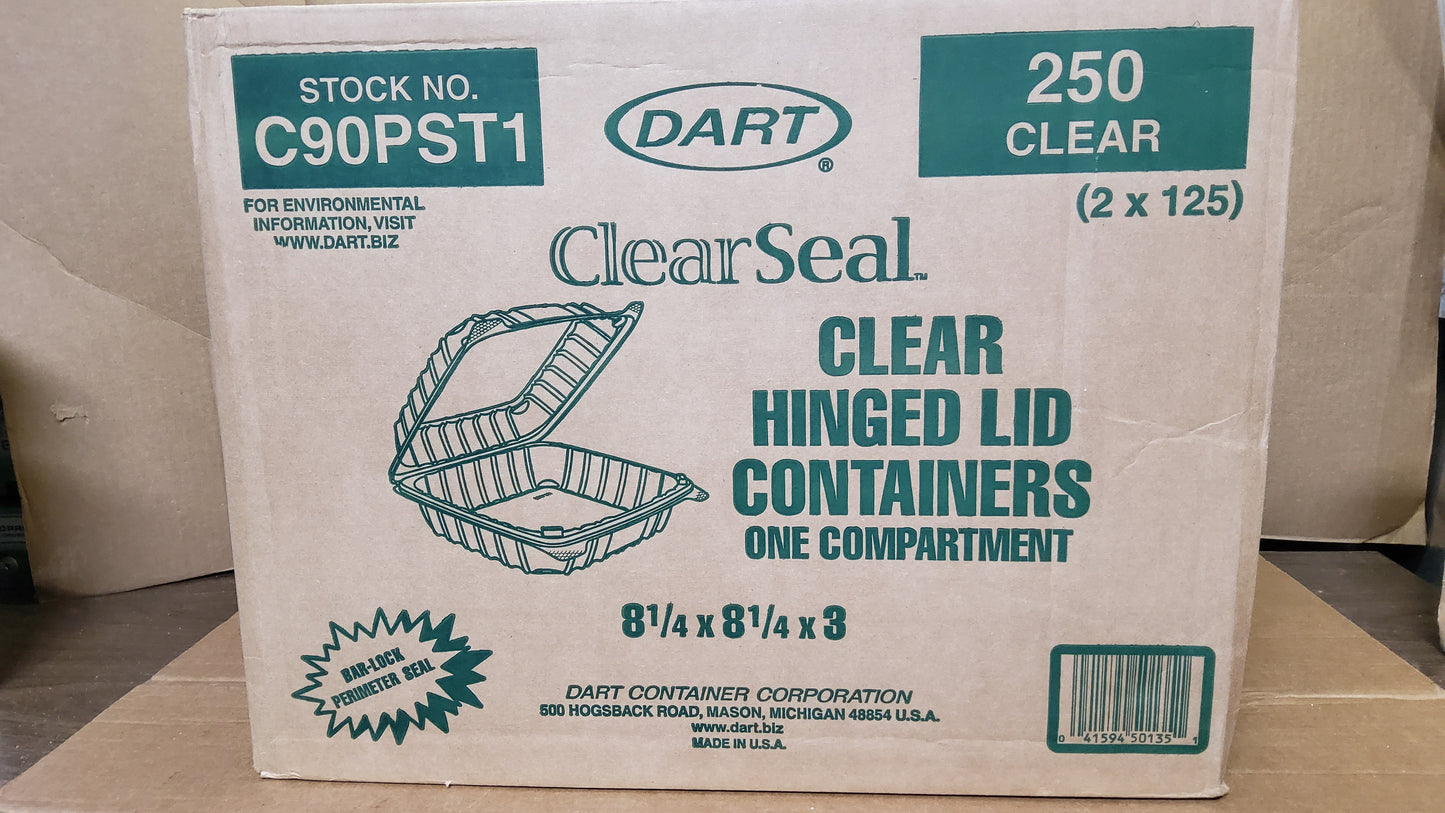 TRAY CLEAR 8X8 N/S CARRY OUT