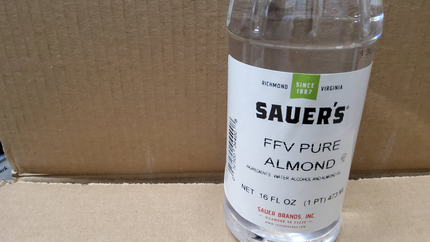 ALMOND EXTRACT PURE 16oz SAUER