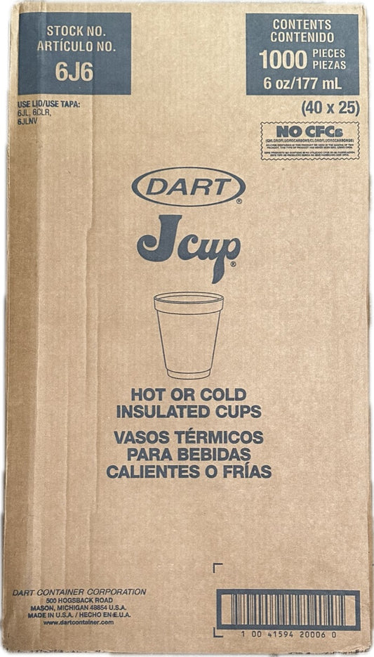 DART STYROFOAM CUP  6oz 40/25