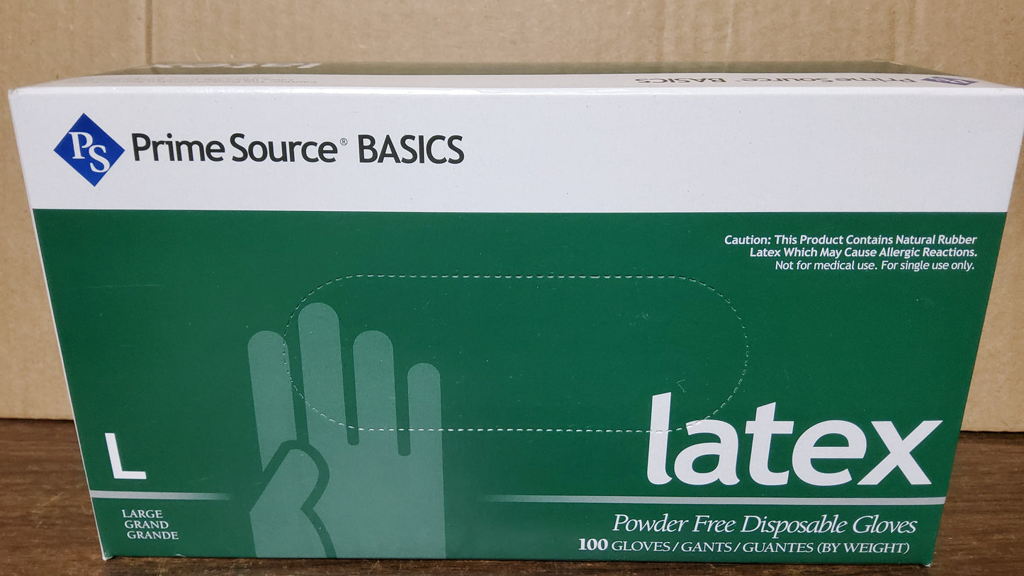 LATEX POWDER FREE GLOVE LARGE (Individual Box, 100ct)