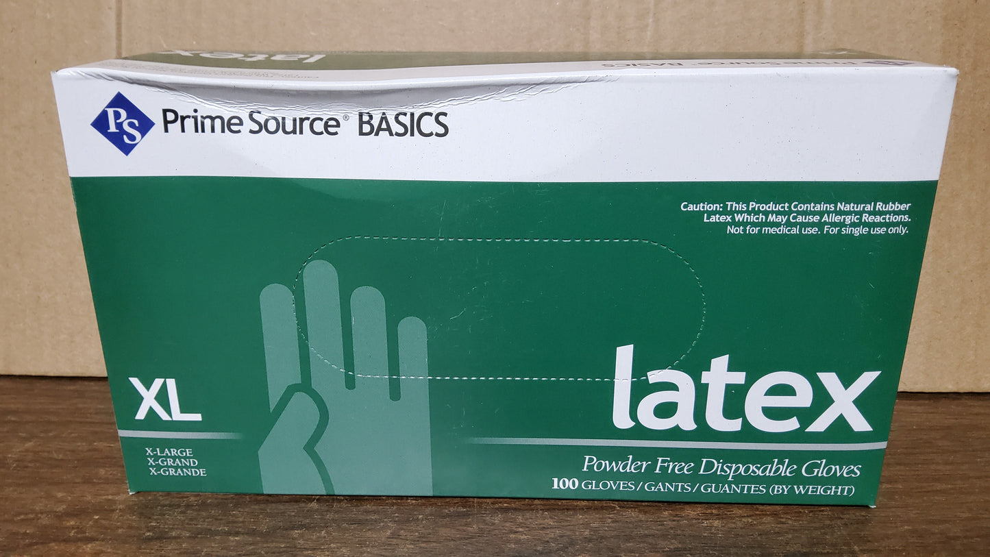 LATEX POWDER FREE GLOVE X-LARGE (Case, 10/100ct)