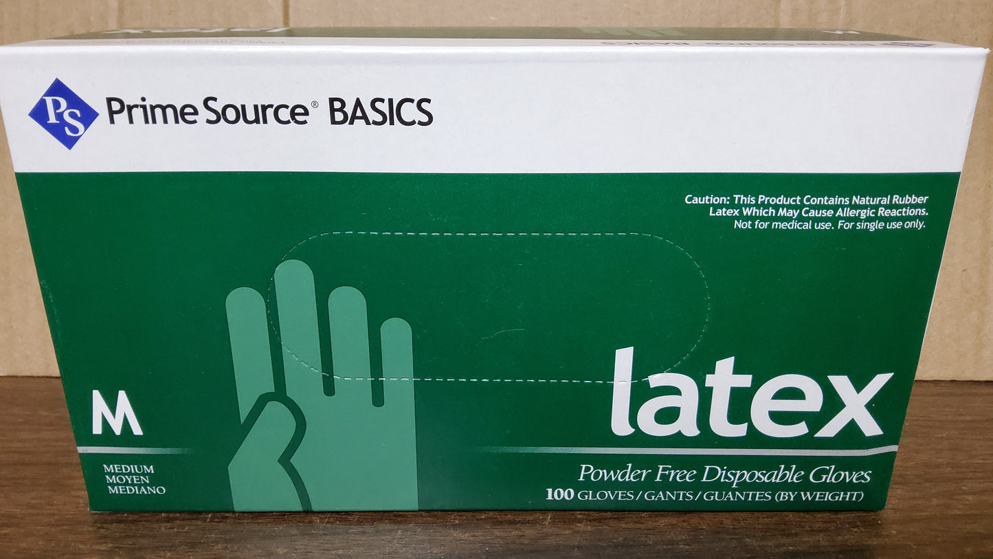 LATEX POWDER FREE GLOVE MEDIUM (Case, 10/100ct)