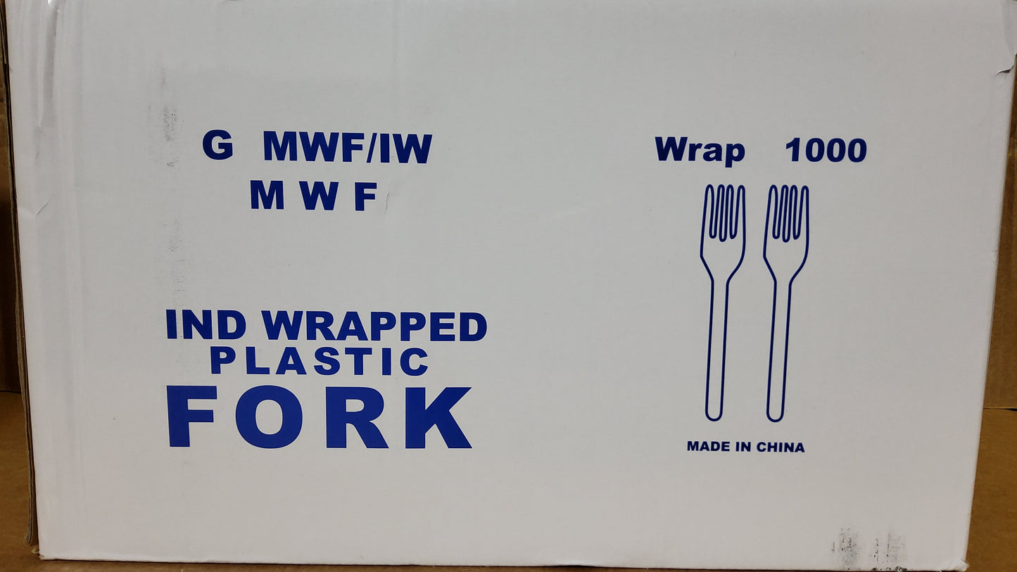 FORK M/D WHITE WRAP 1000CT