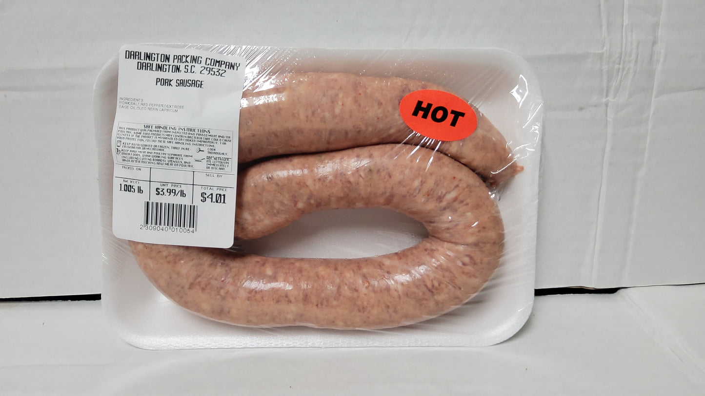 SAUSAGE 1/10#  FRESH STUFF HOT